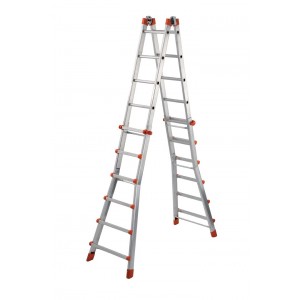 Echelle multifonctions 4+4 télescopique aluminium